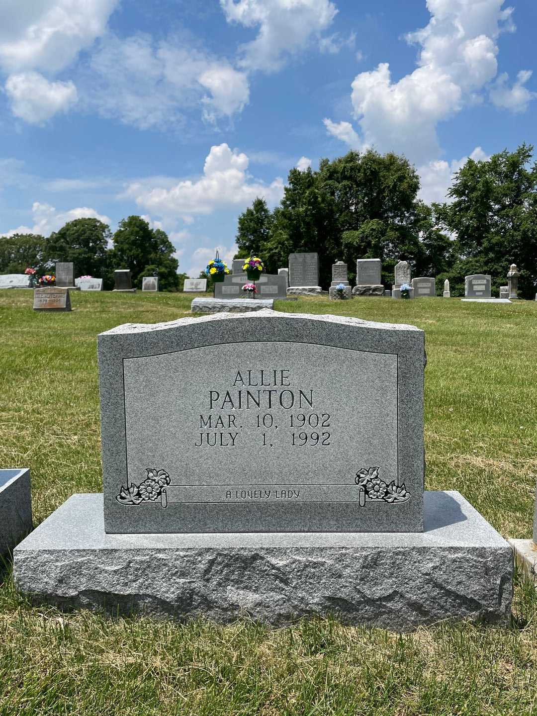 Allie Painton's grave. Photo 1