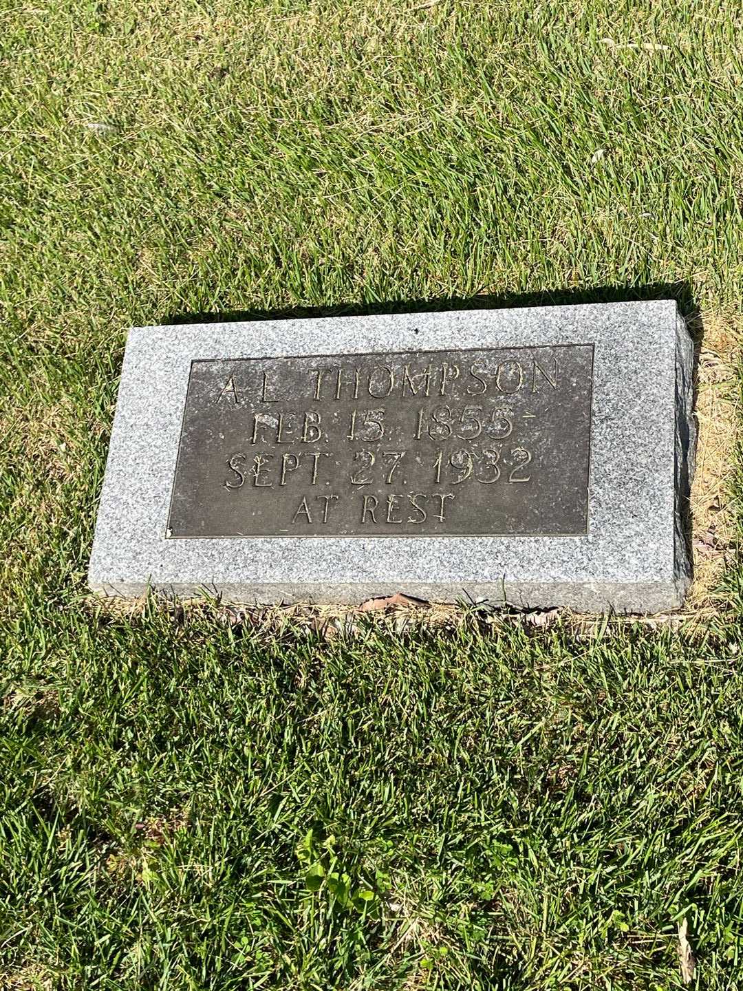 A. L. Thompson's grave. Photo 1