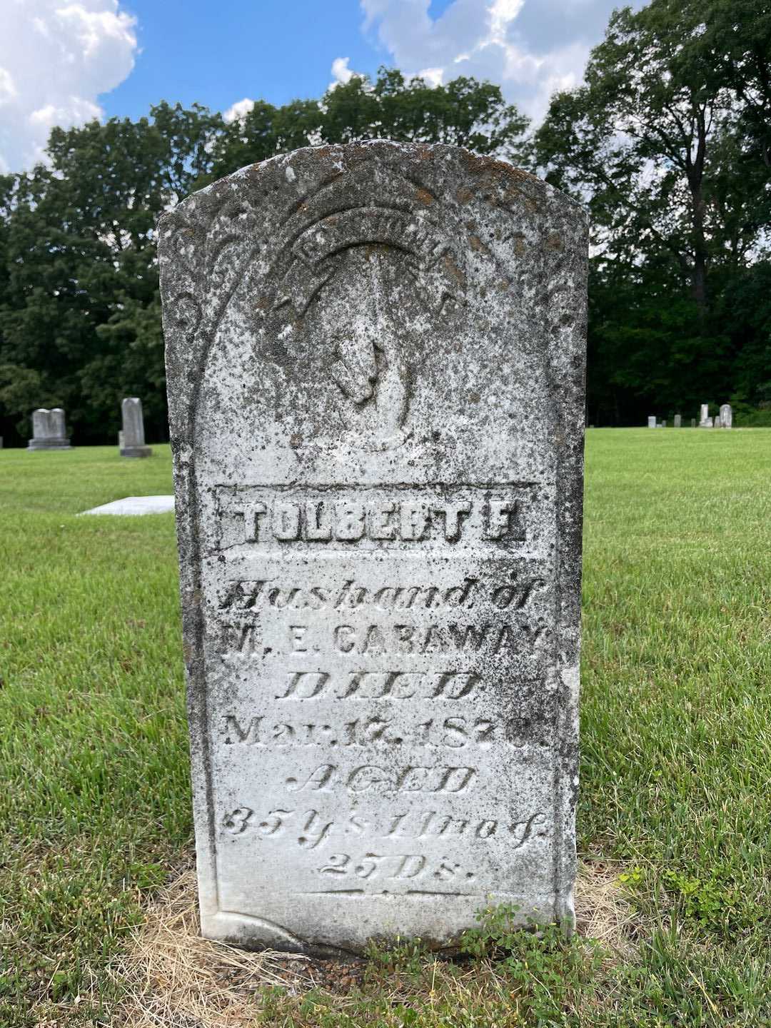 Tolbert F. Caraway's grave. Photo 1