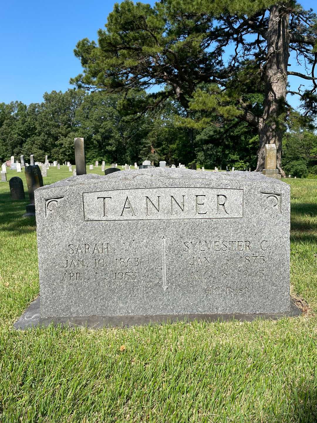 Sylvester C. Tanner's grave. Photo 1