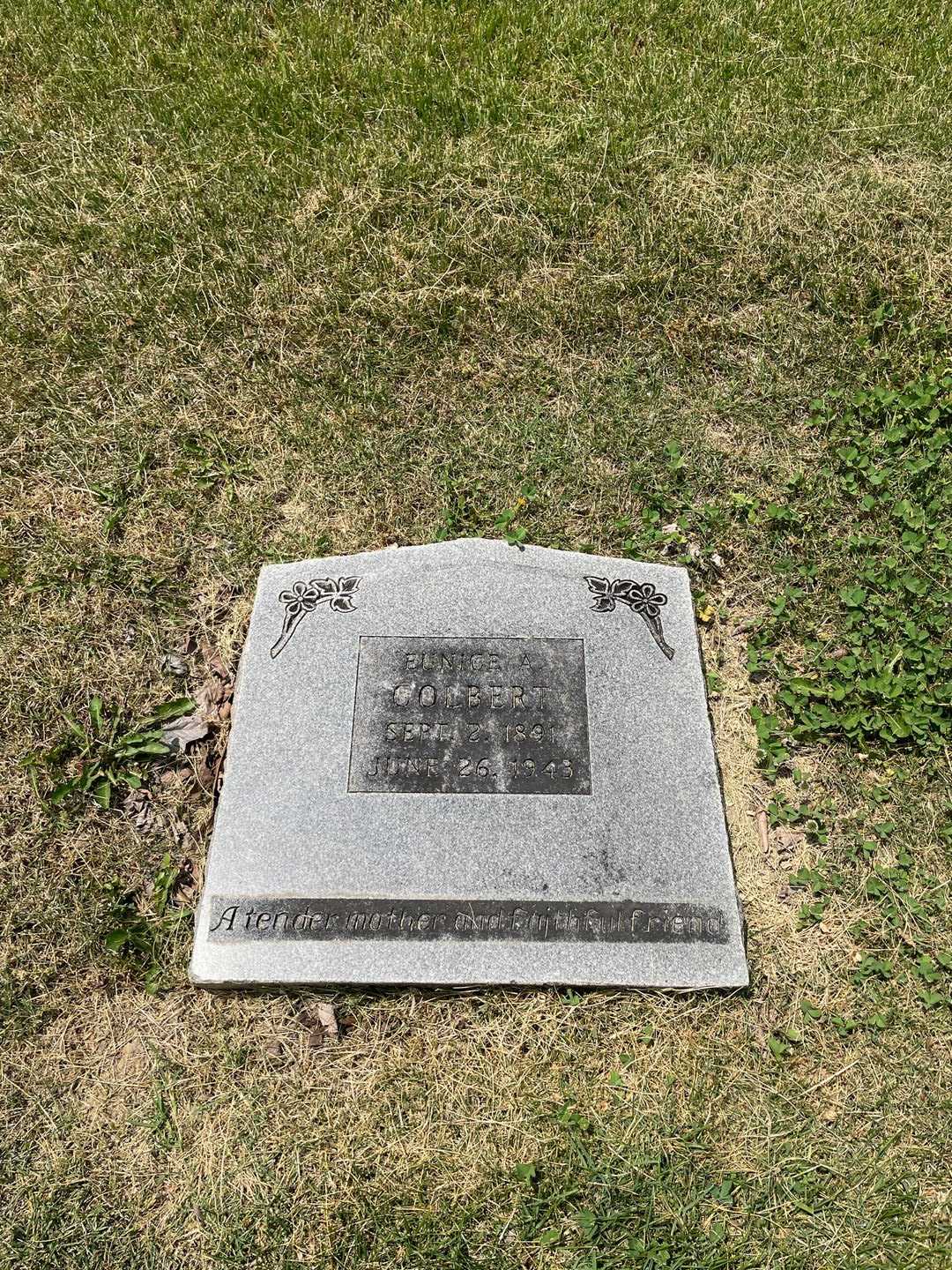 Eunice A. Colbert's grave. Photo 1