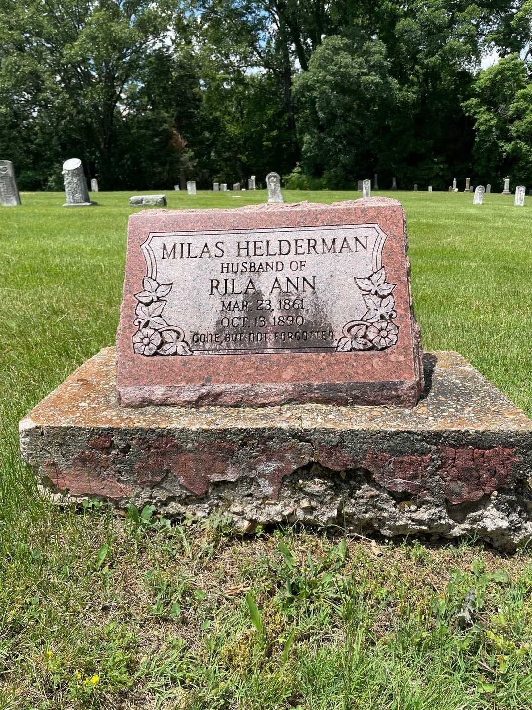 Milas Helderman's grave. Photo 1