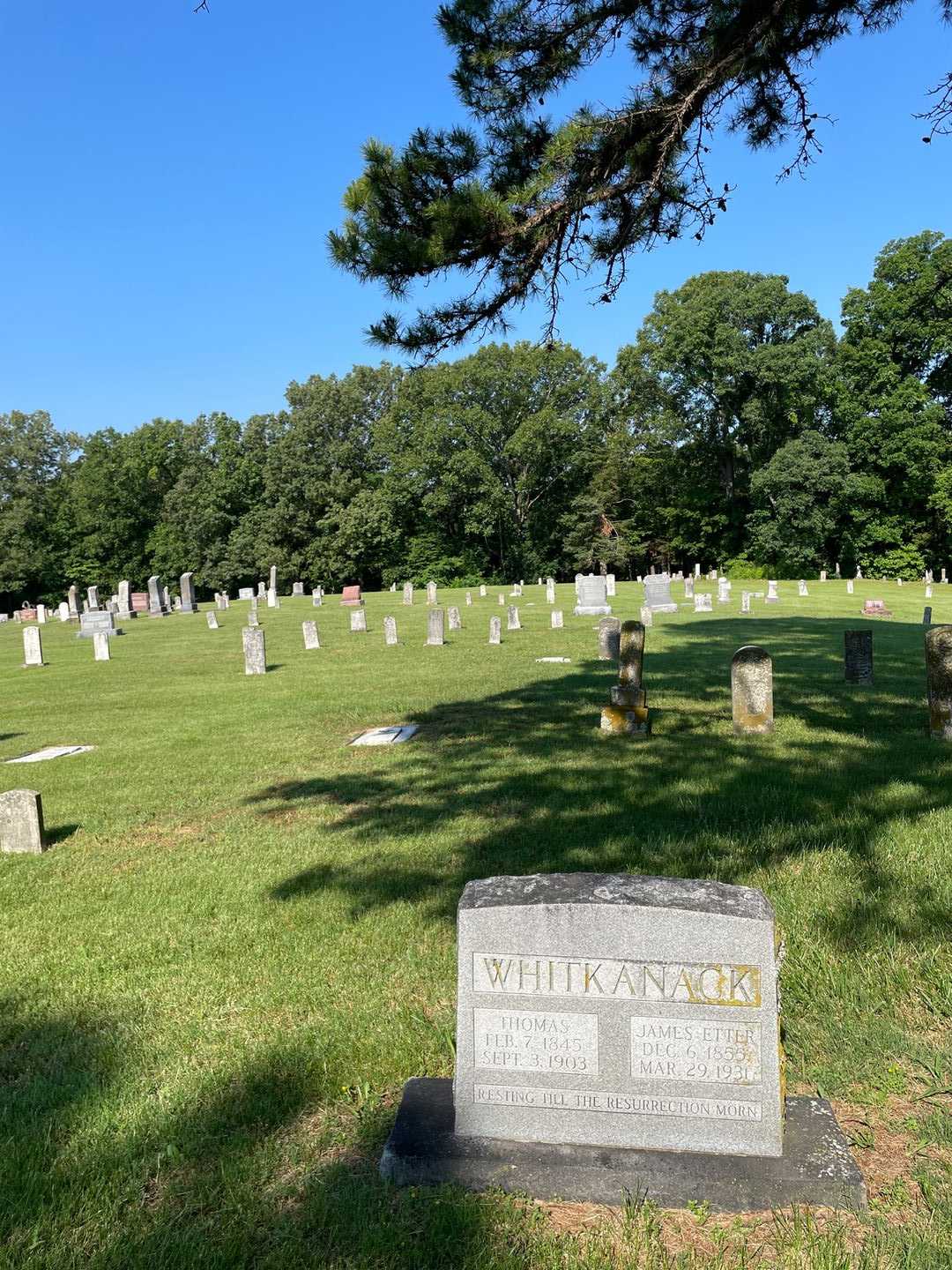 James Etter Whitkanack's grave. Photo 2