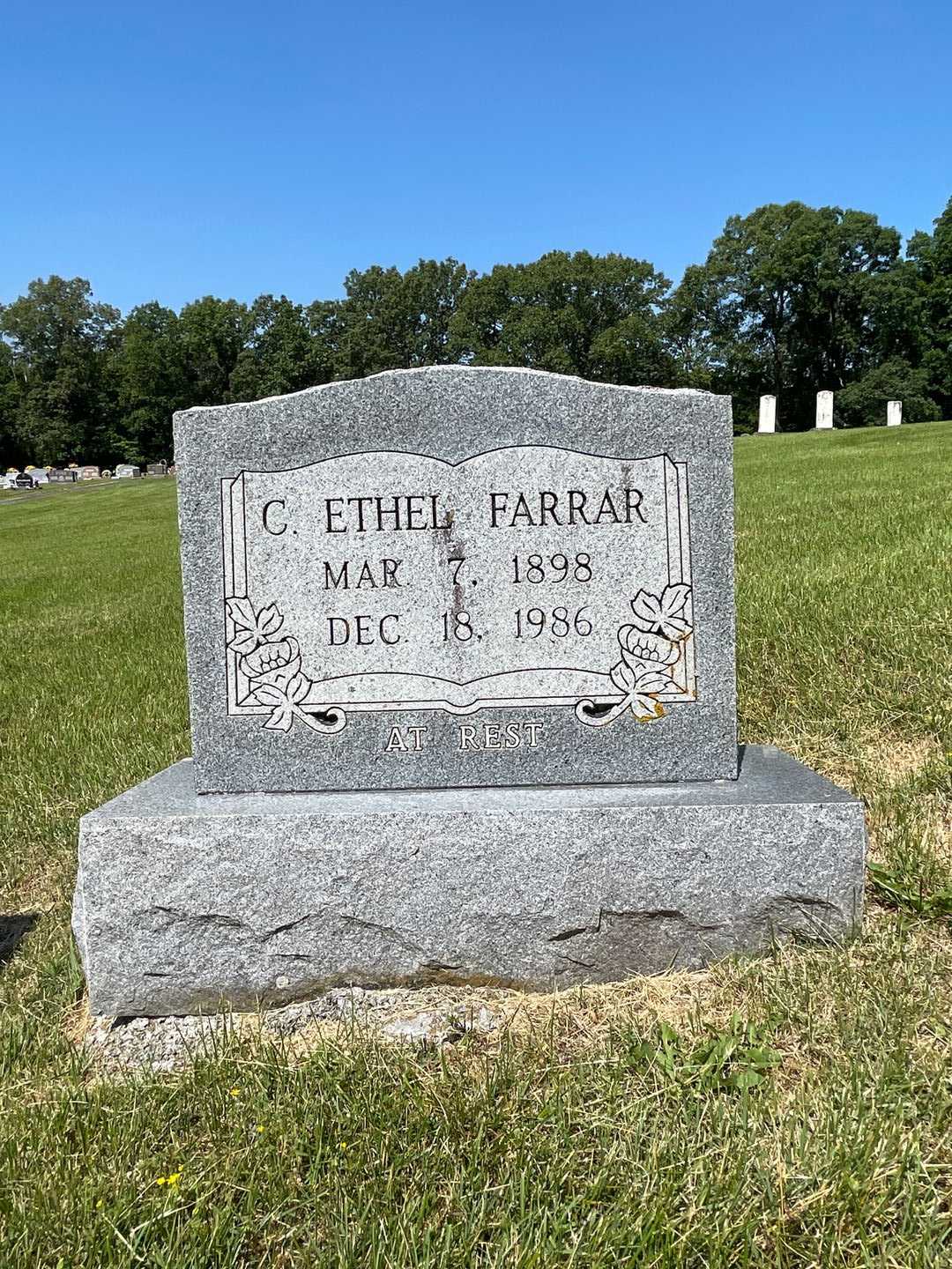 C. Ethel Farrar's grave. Photo 1