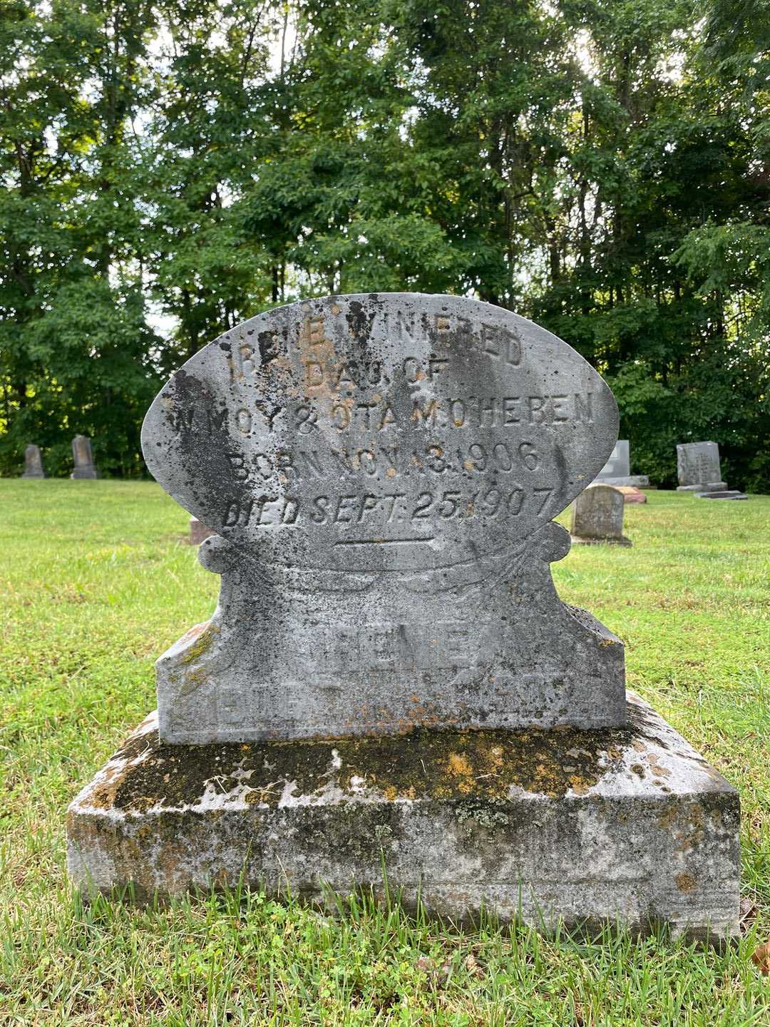 Irene Winifred O'Heren's grave. Photo 1