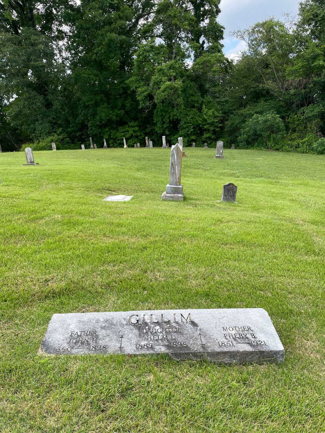 Pheby B. Gillim's grave. Photo 2