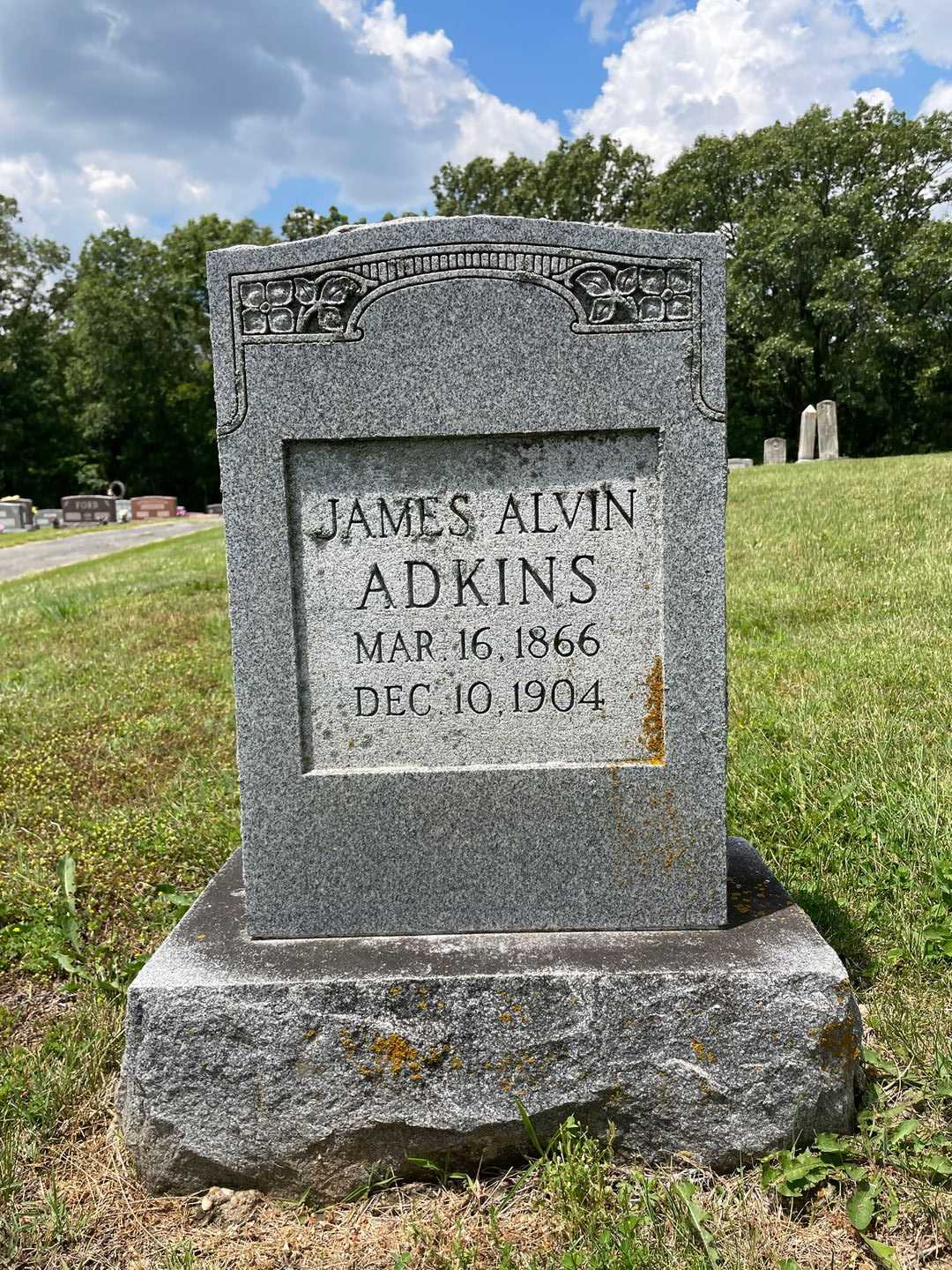 James Alvin Adkins's grave. Photo 1