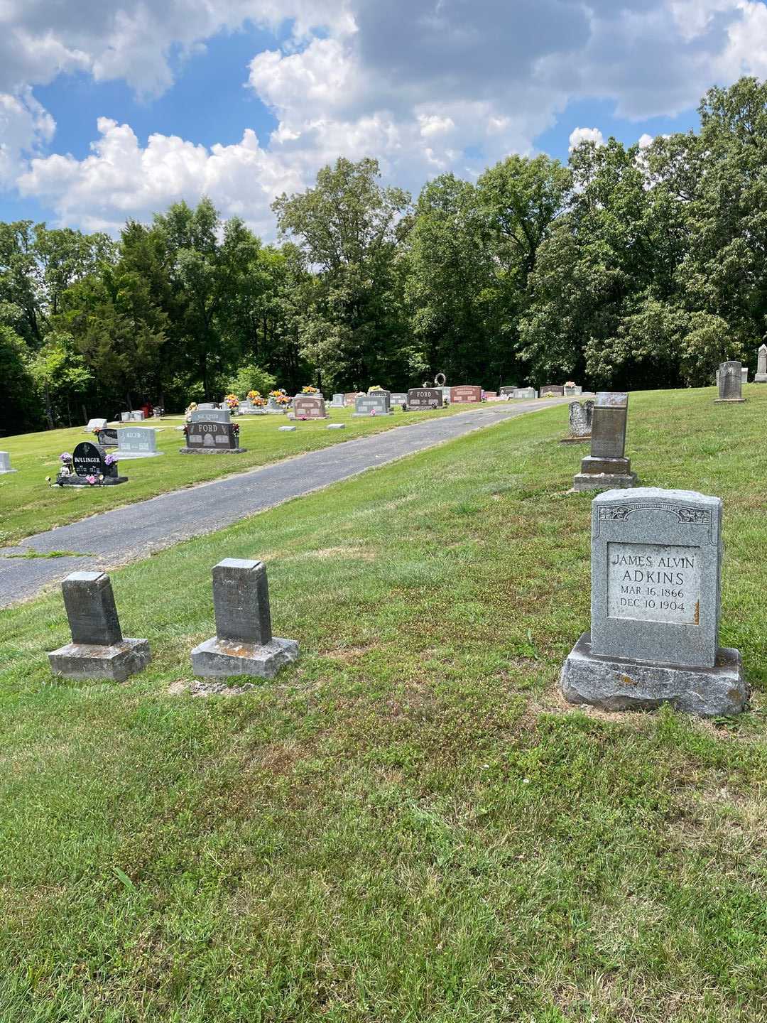 James Alvin Adkins's grave. Photo 2