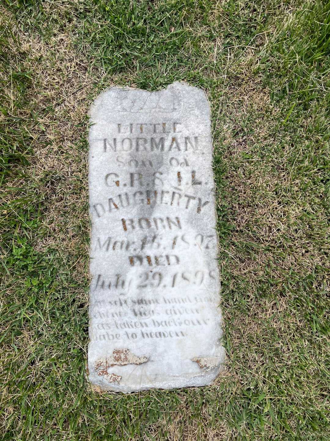 Norman Daugherty's grave. Photo 1