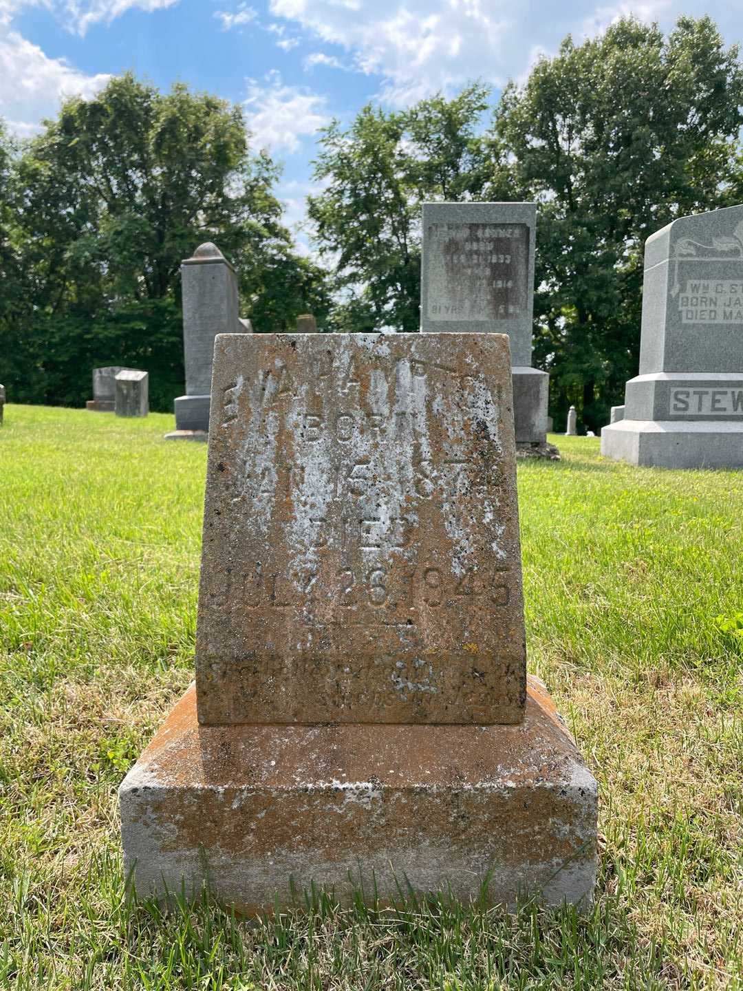 Eva Hampton's grave. Photo 1