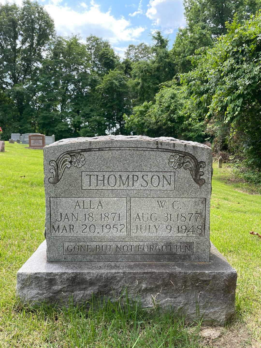 Alla Thompson's grave. Photo 1