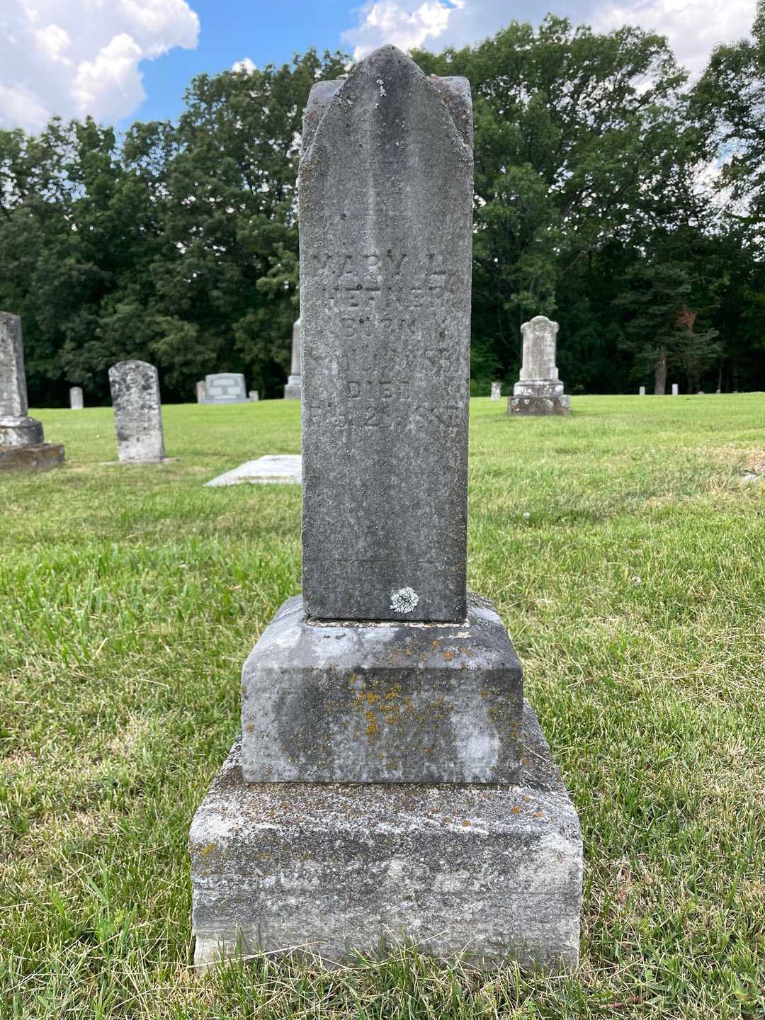 Mary I. Hefner's grave. Photo 1