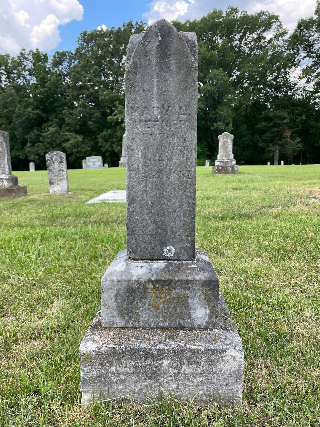 Mary L. Hefner's grave. Photo 1