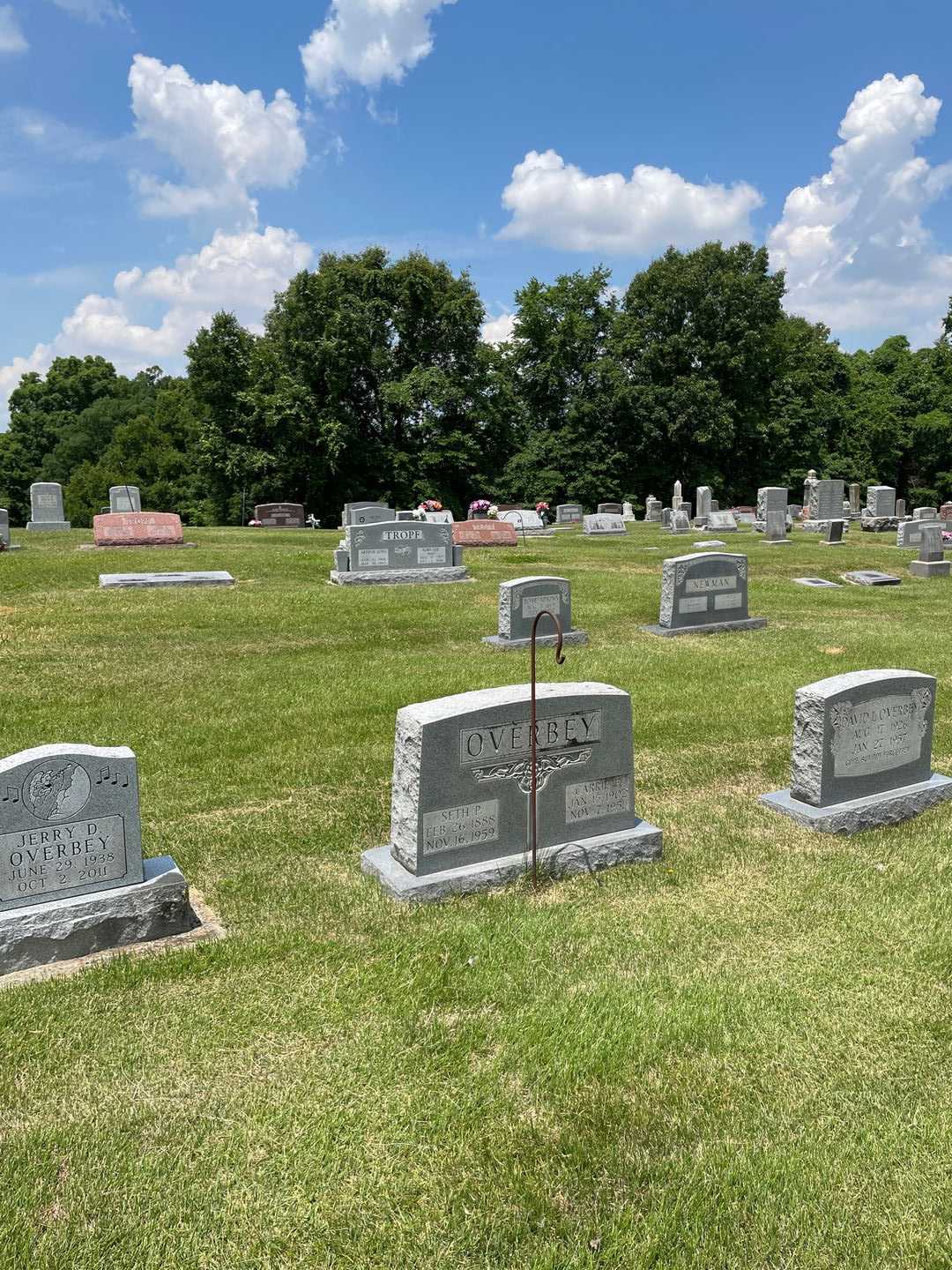 Carrie E. Overbey's grave. Photo 2