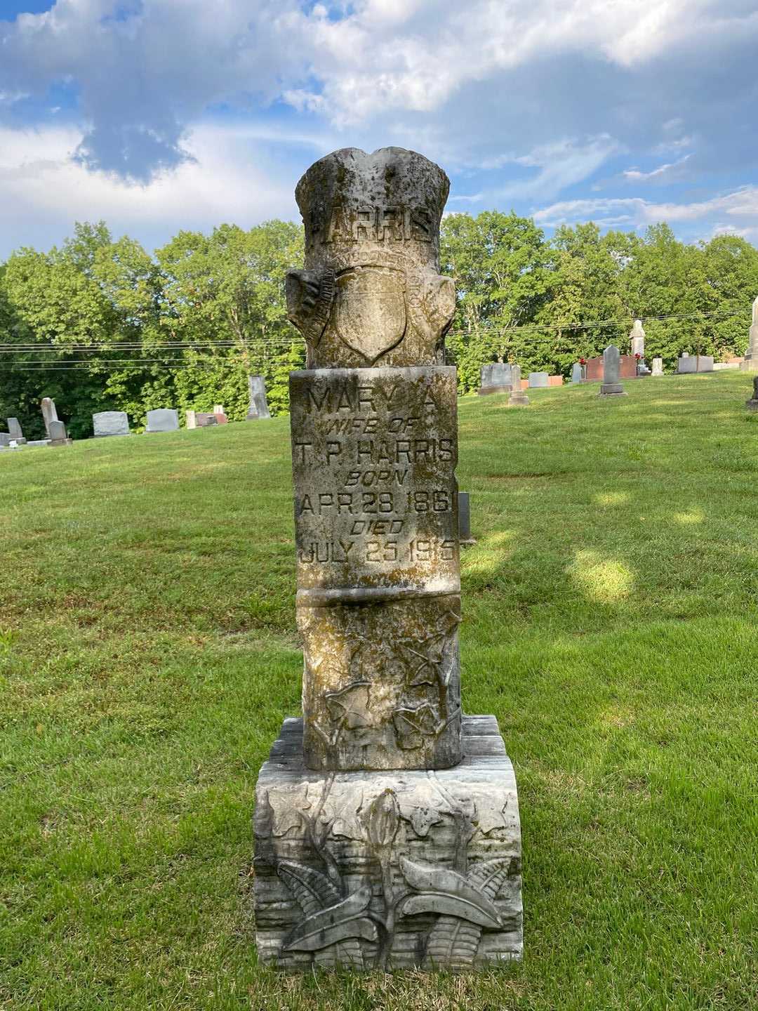 Mary A. Harris's grave. Photo 1