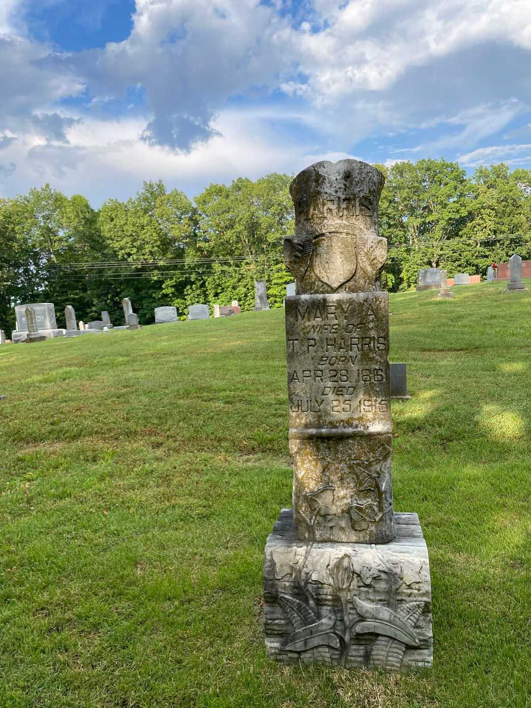 Mary A. Harris's grave. Photo 2