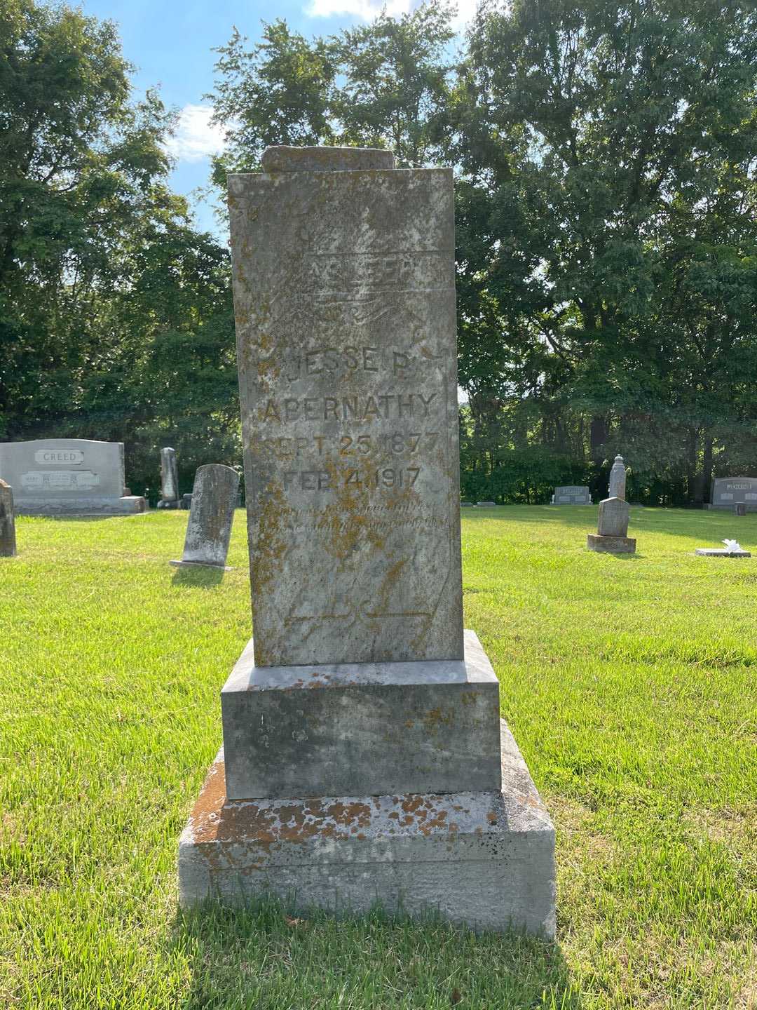 Jesse P. Abernathy's grave. Photo 1