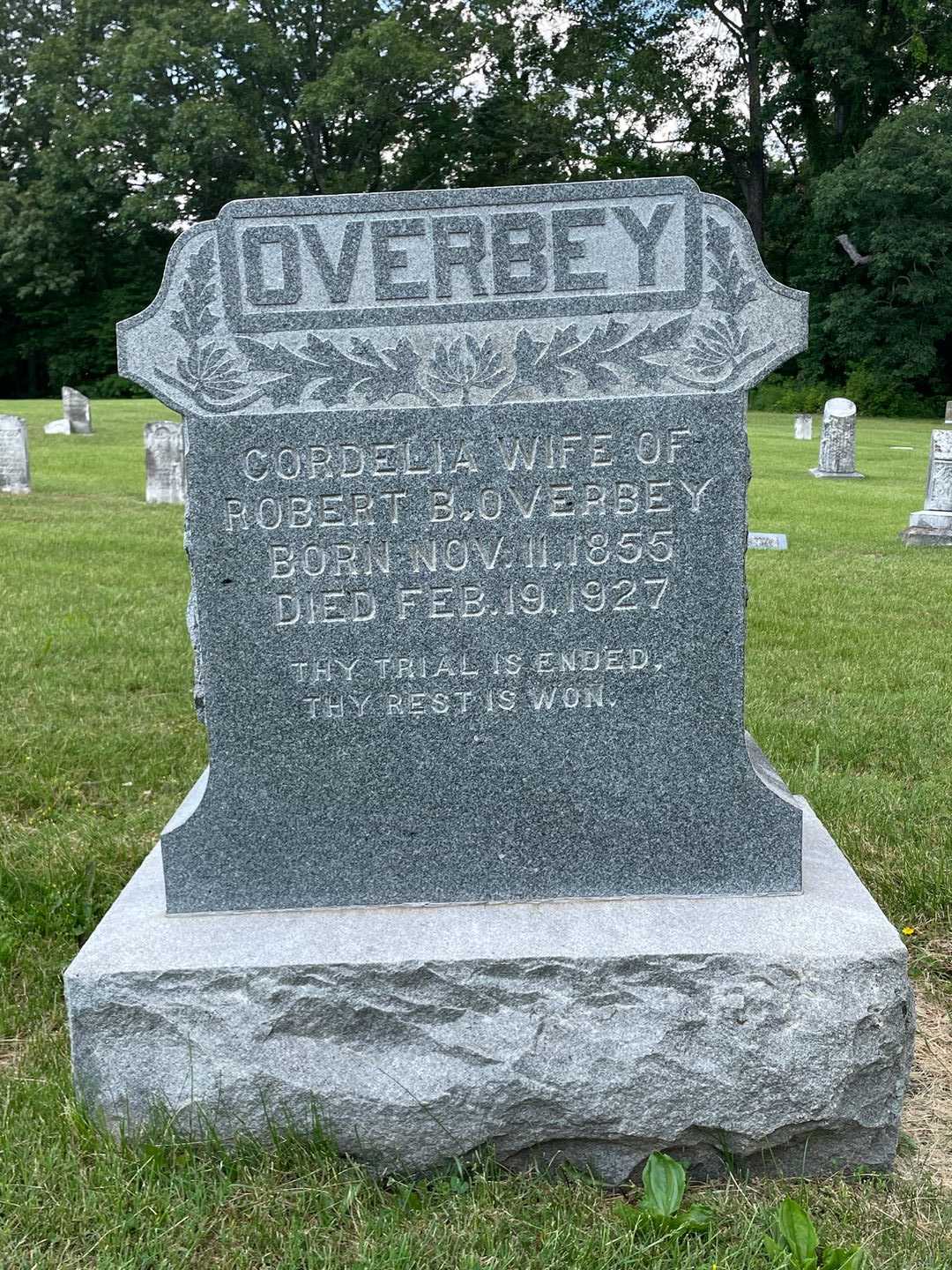 Cordelia Overbey's grave. Photo 1