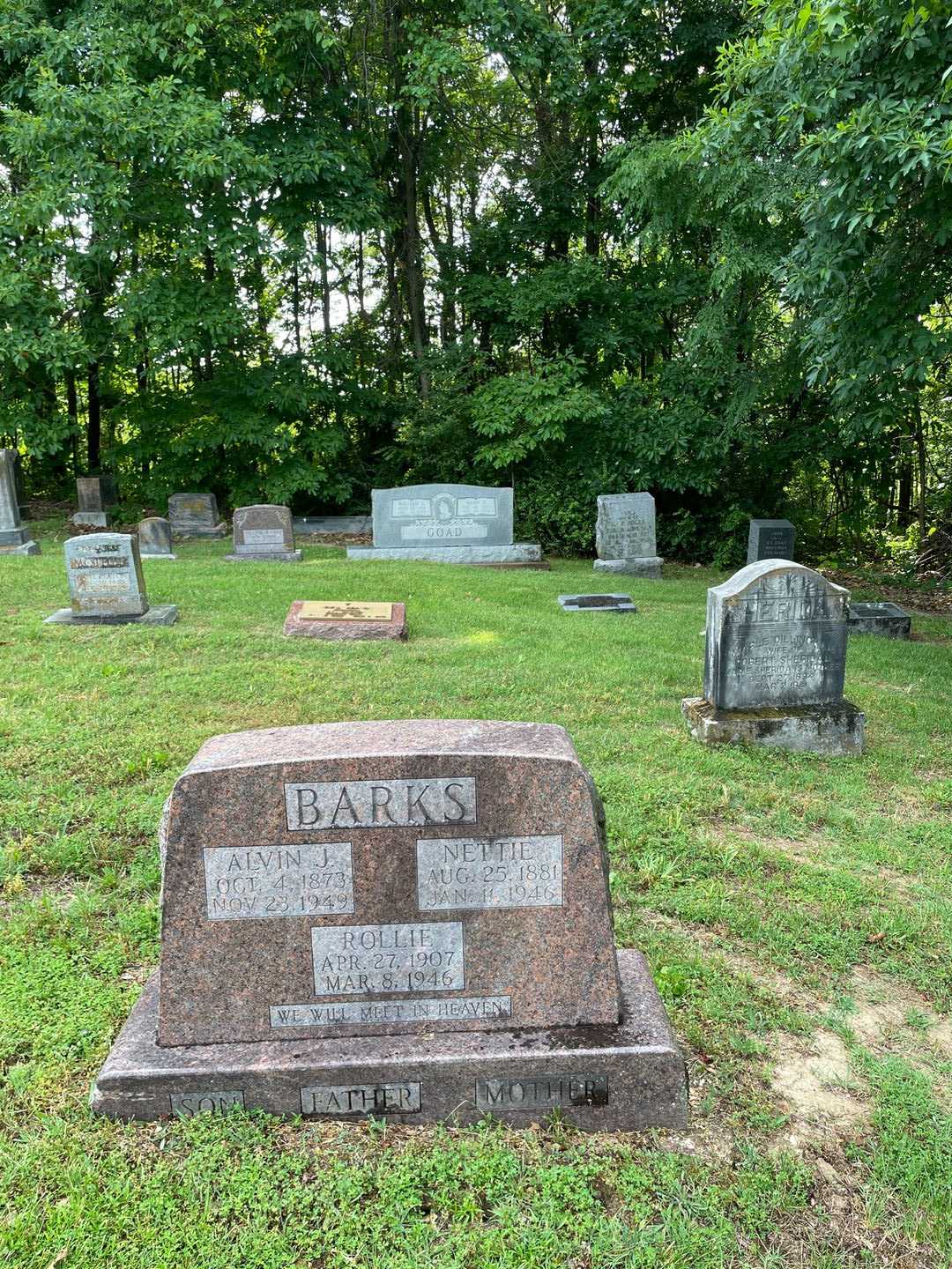 Alvin J. Barks's grave. Photo 2