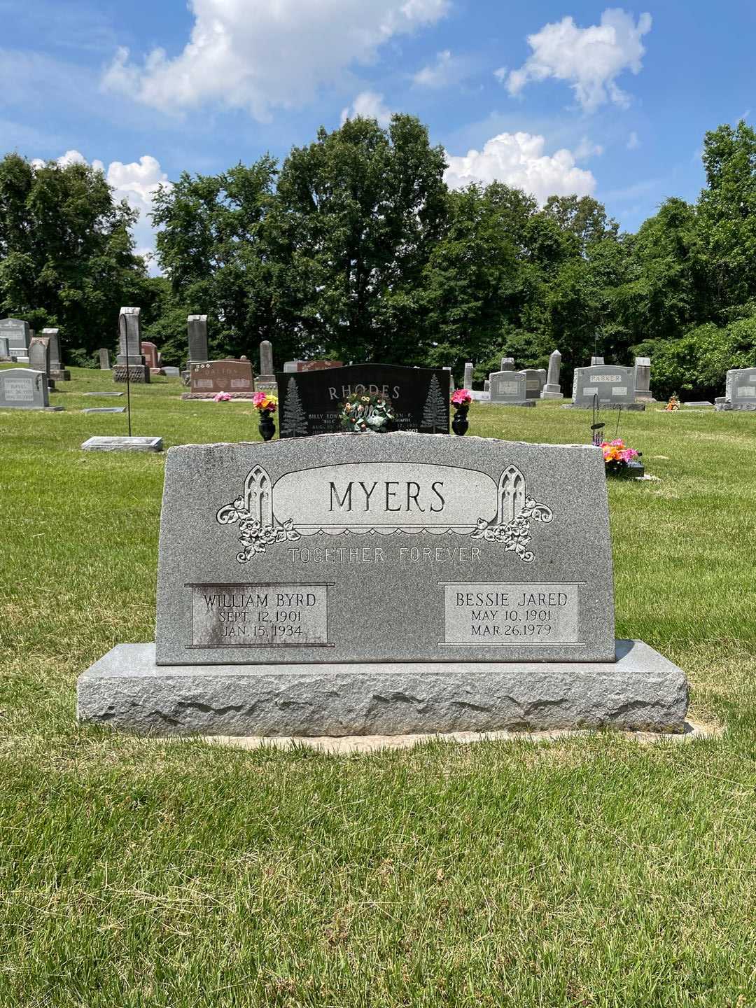 Bessie Jared Myers's grave. Photo 1