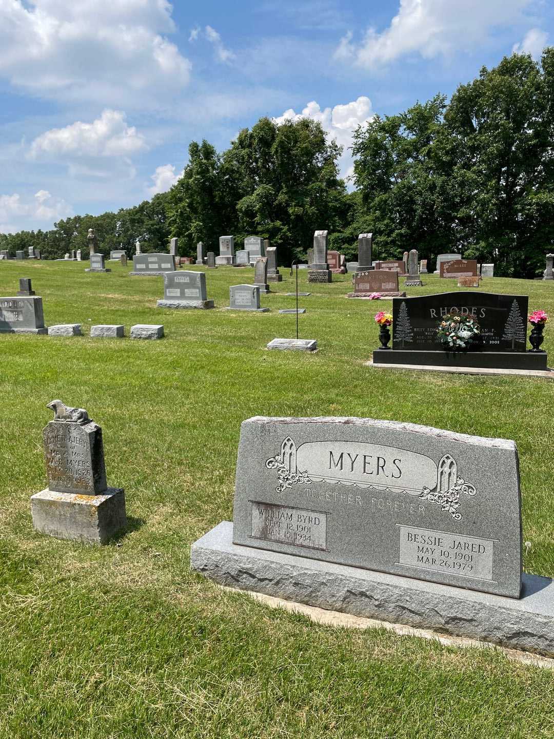 Bessie Jared Myers's grave. Photo 2