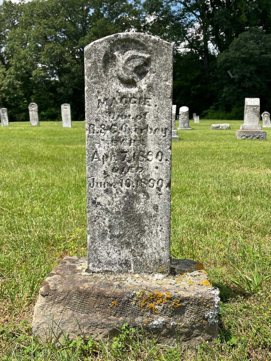 Maggie Overbey's grave. Photo 1