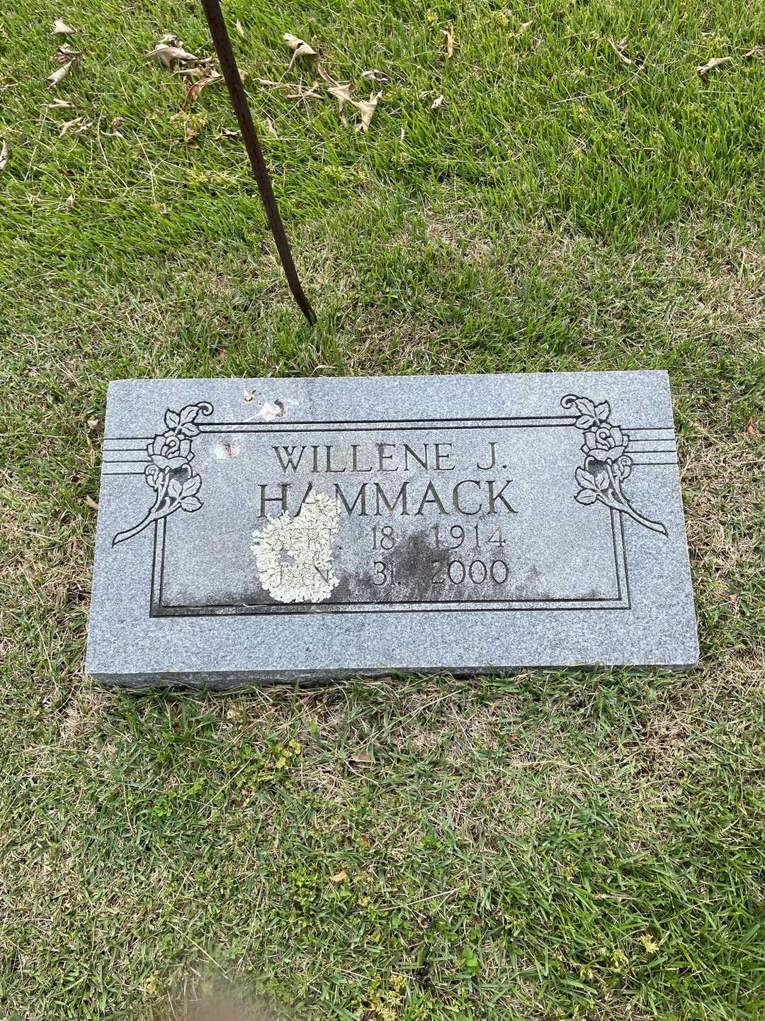 Willene J. Hammack's grave. Photo 1