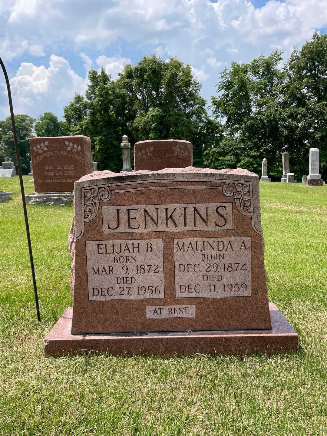 Malinda A. Jenkins's grave. Photo 1