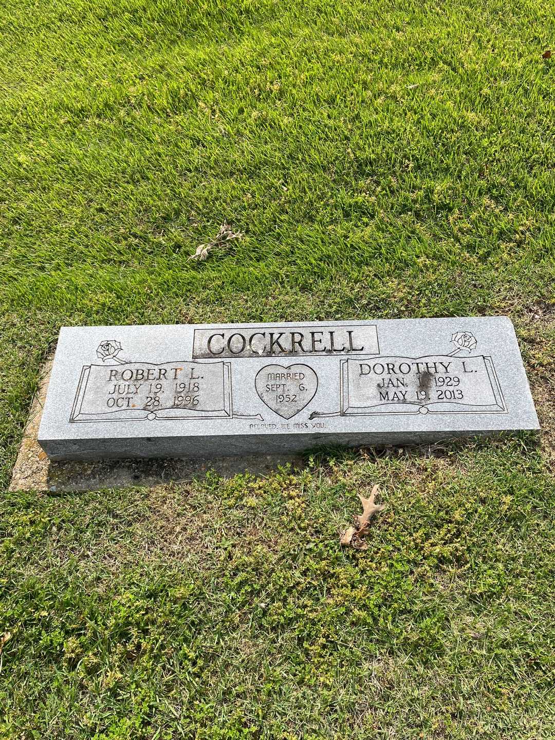 Dorothy L. Cockrell's grave. Photo 1