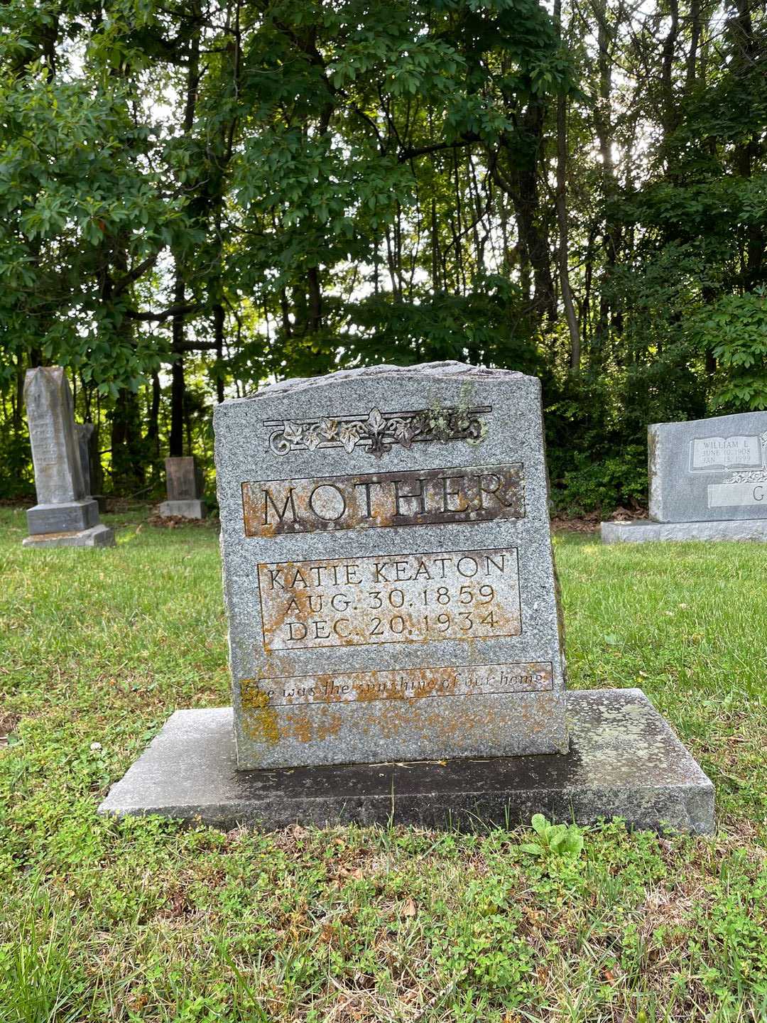 Katie Keaton's grave. Photo 1