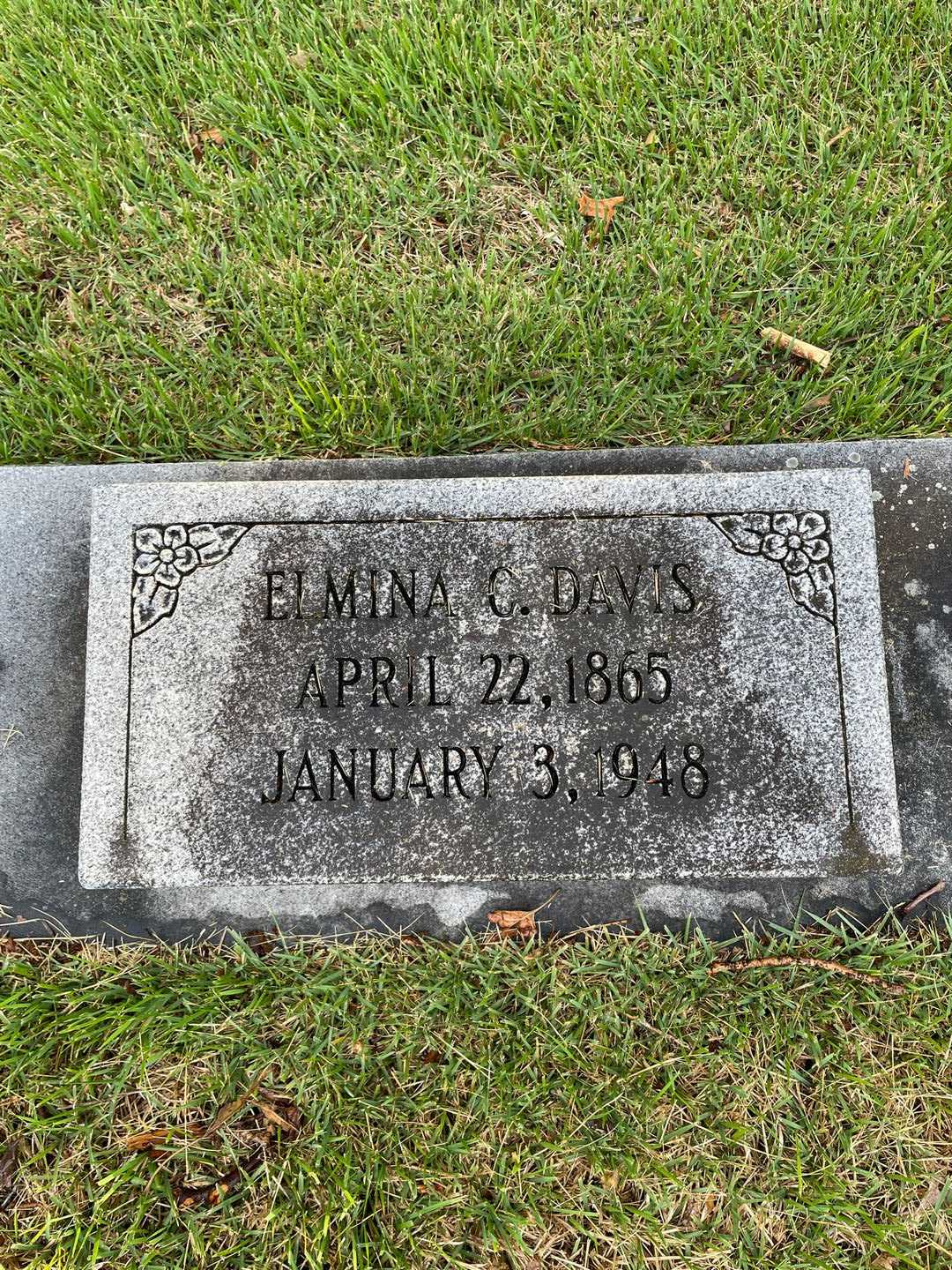 Elmina C. Davis's grave. Photo 1