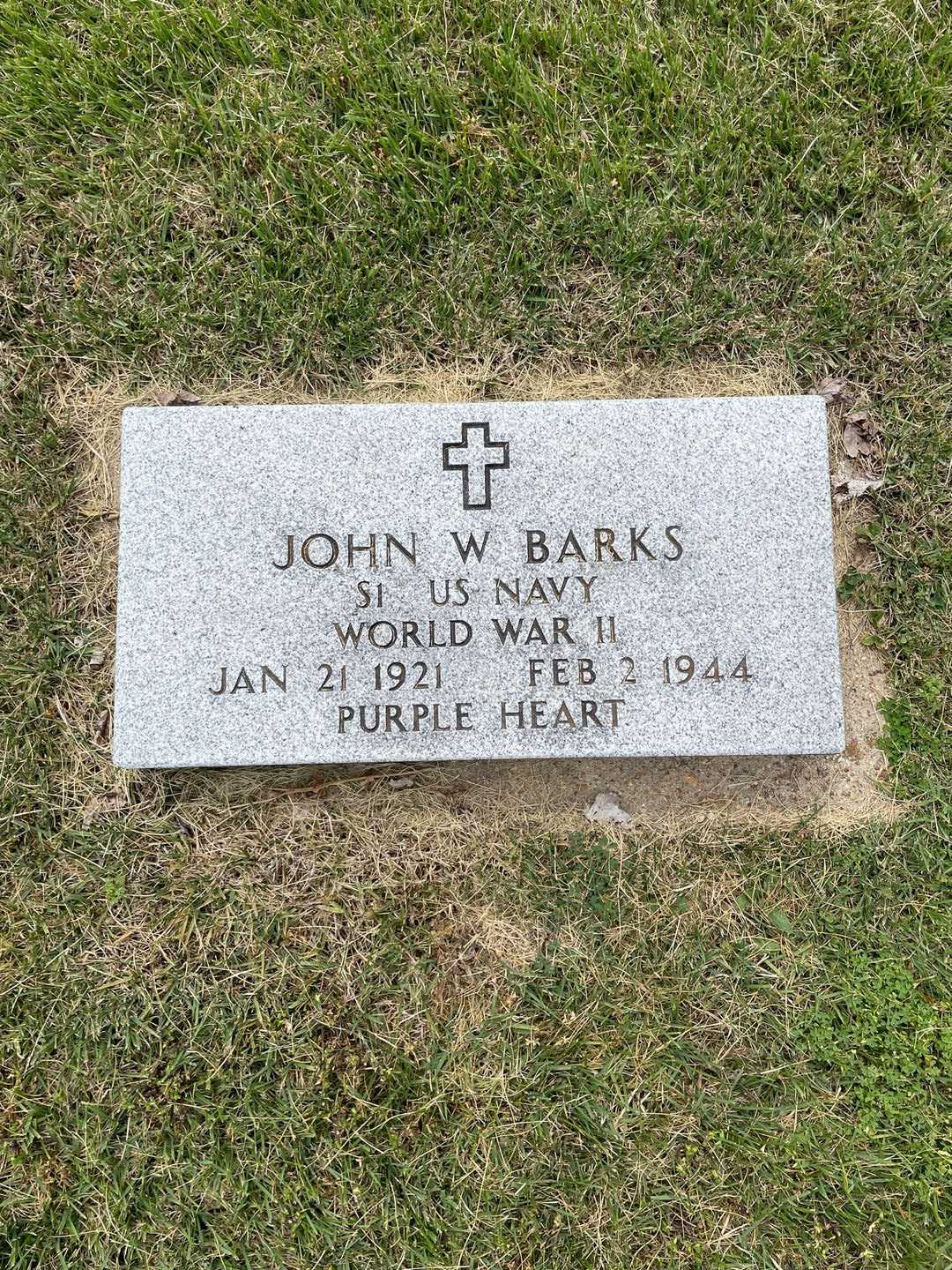 John W. Barks's grave. Photo 1