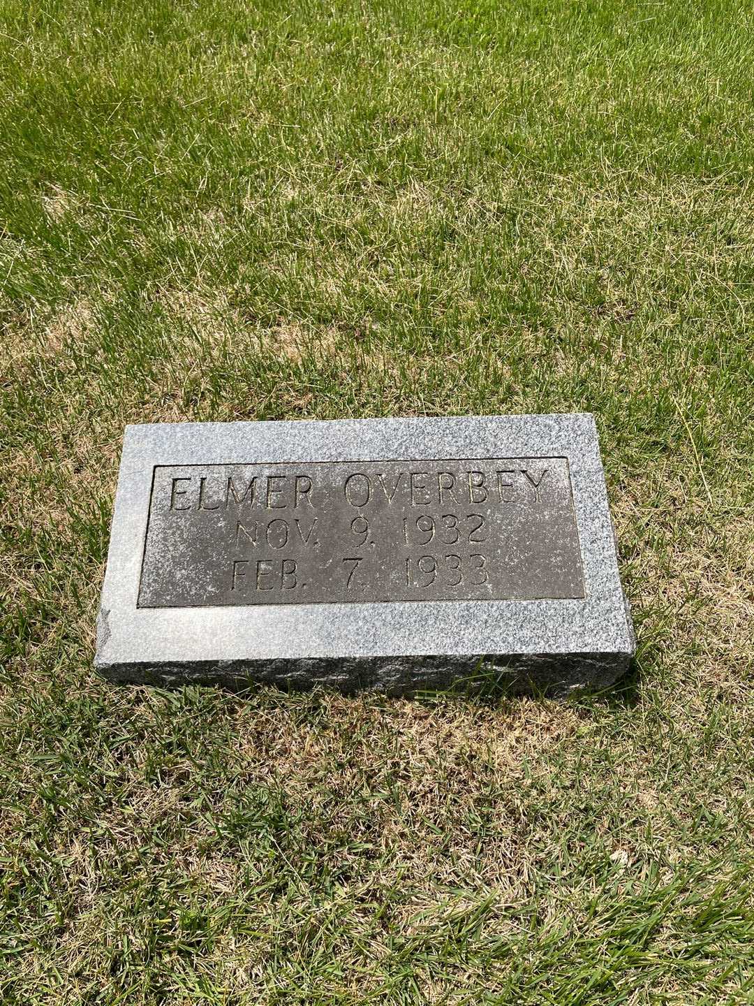 Elmer Overbey's grave. Photo 1