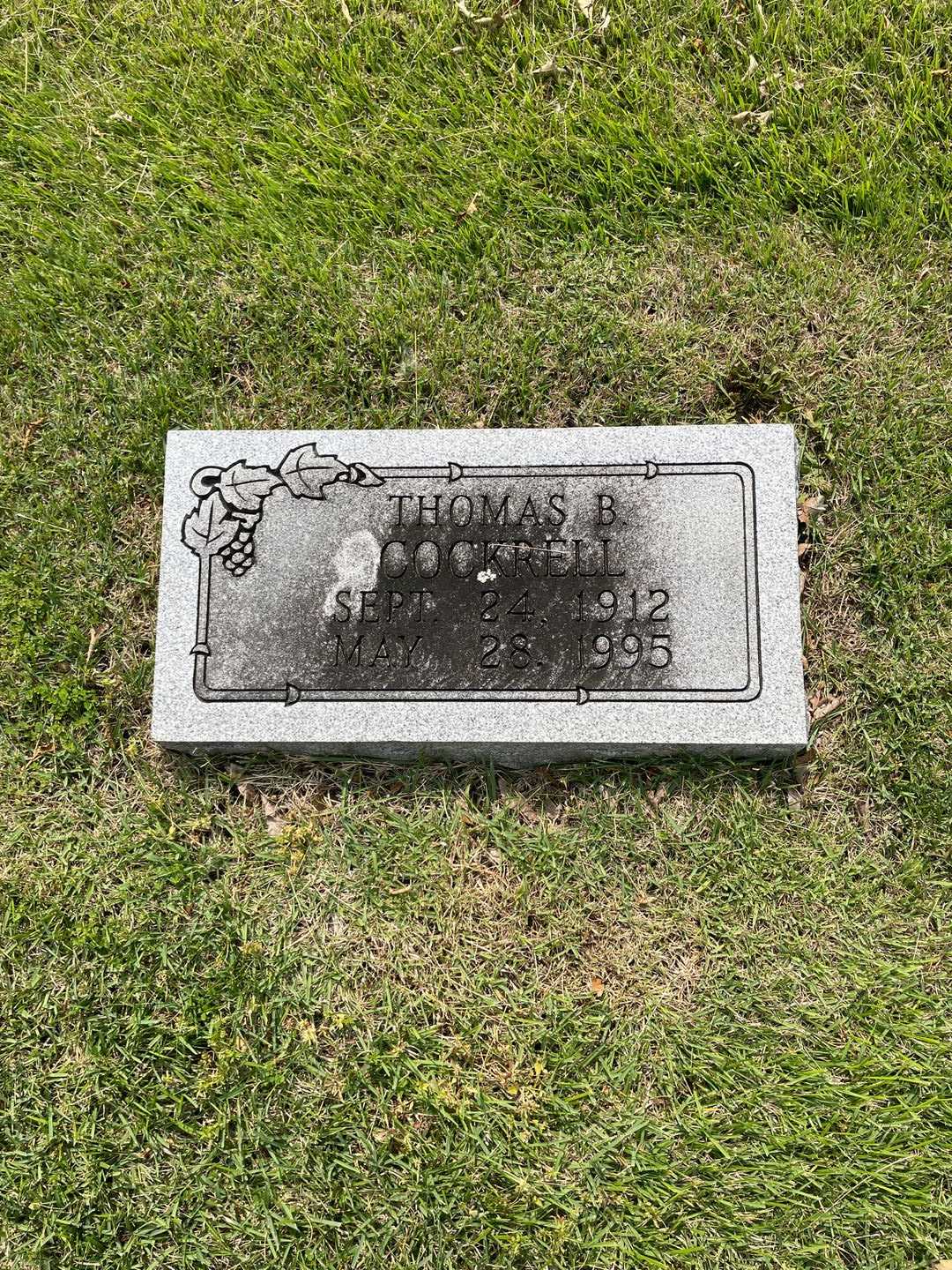 Thomas Beuford Cockrell's grave. Photo 1