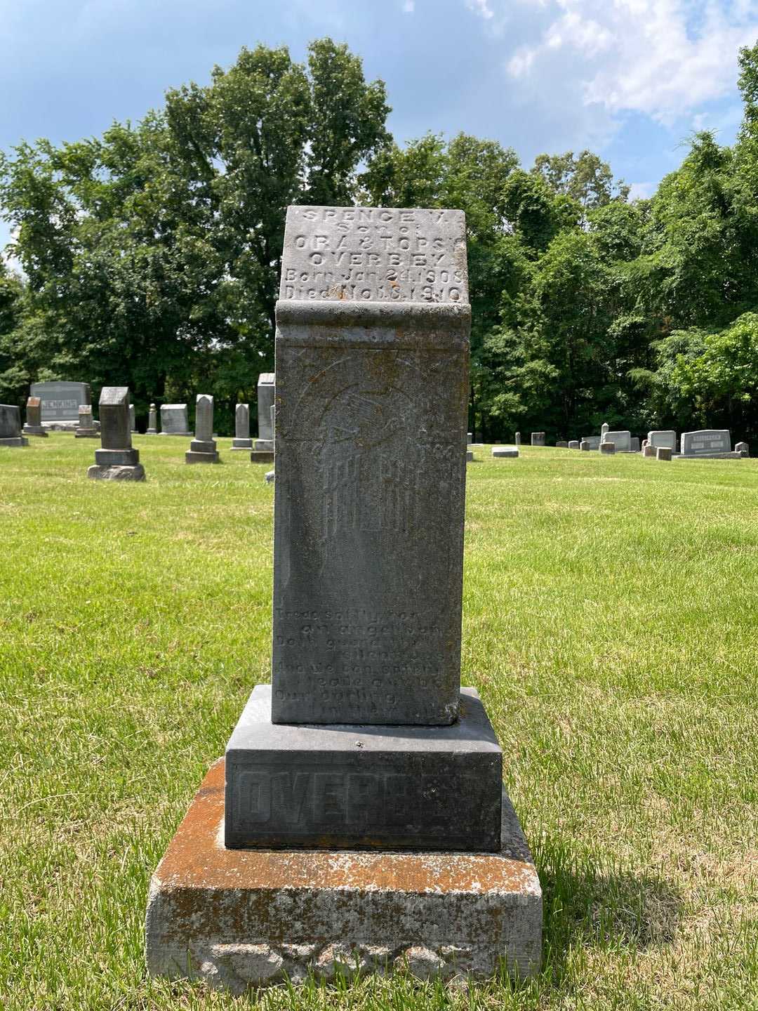 Spence V. Overbey's grave. Photo 1