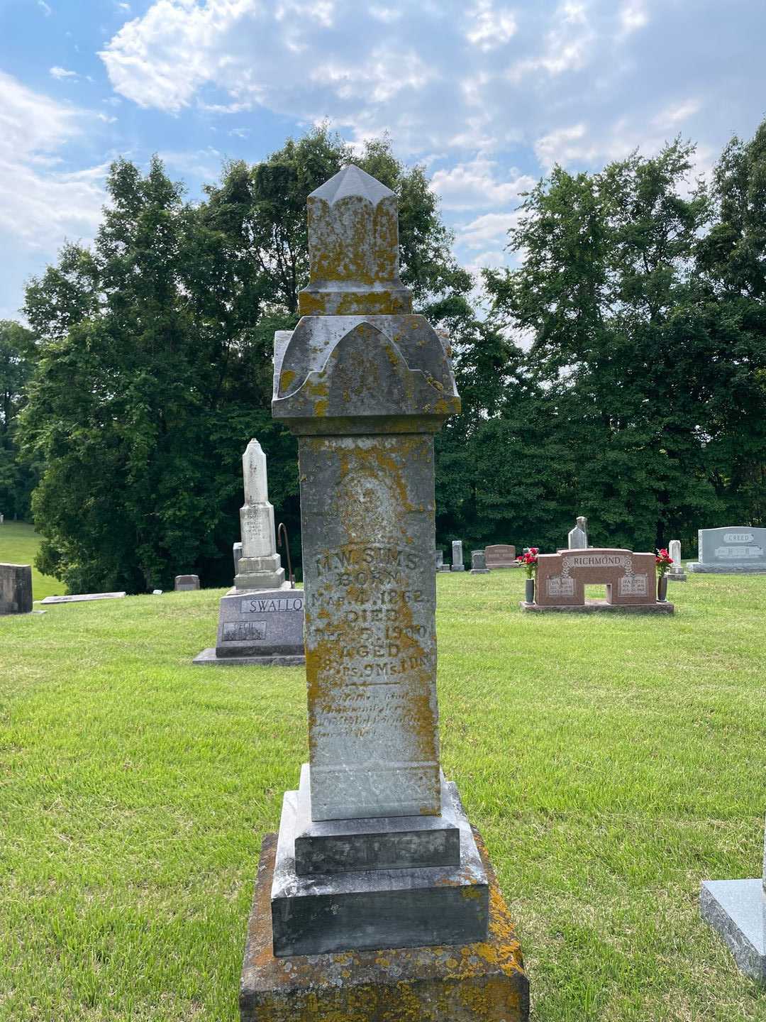 M. W. Sims's grave. Photo 1