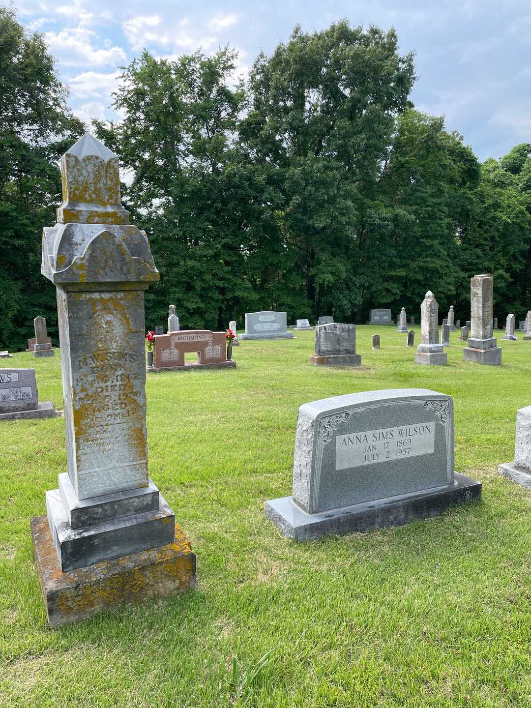 M. W. Sims's grave. Photo 2