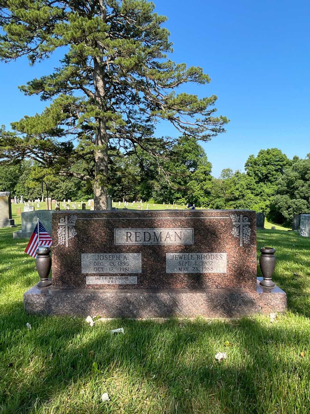 Joseph A. Redman's grave. Photo 1