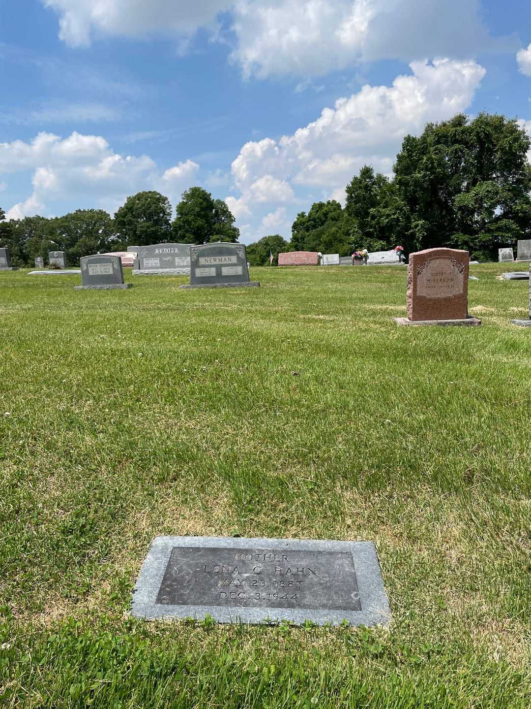 Lena C. Hahn's grave. Photo 2